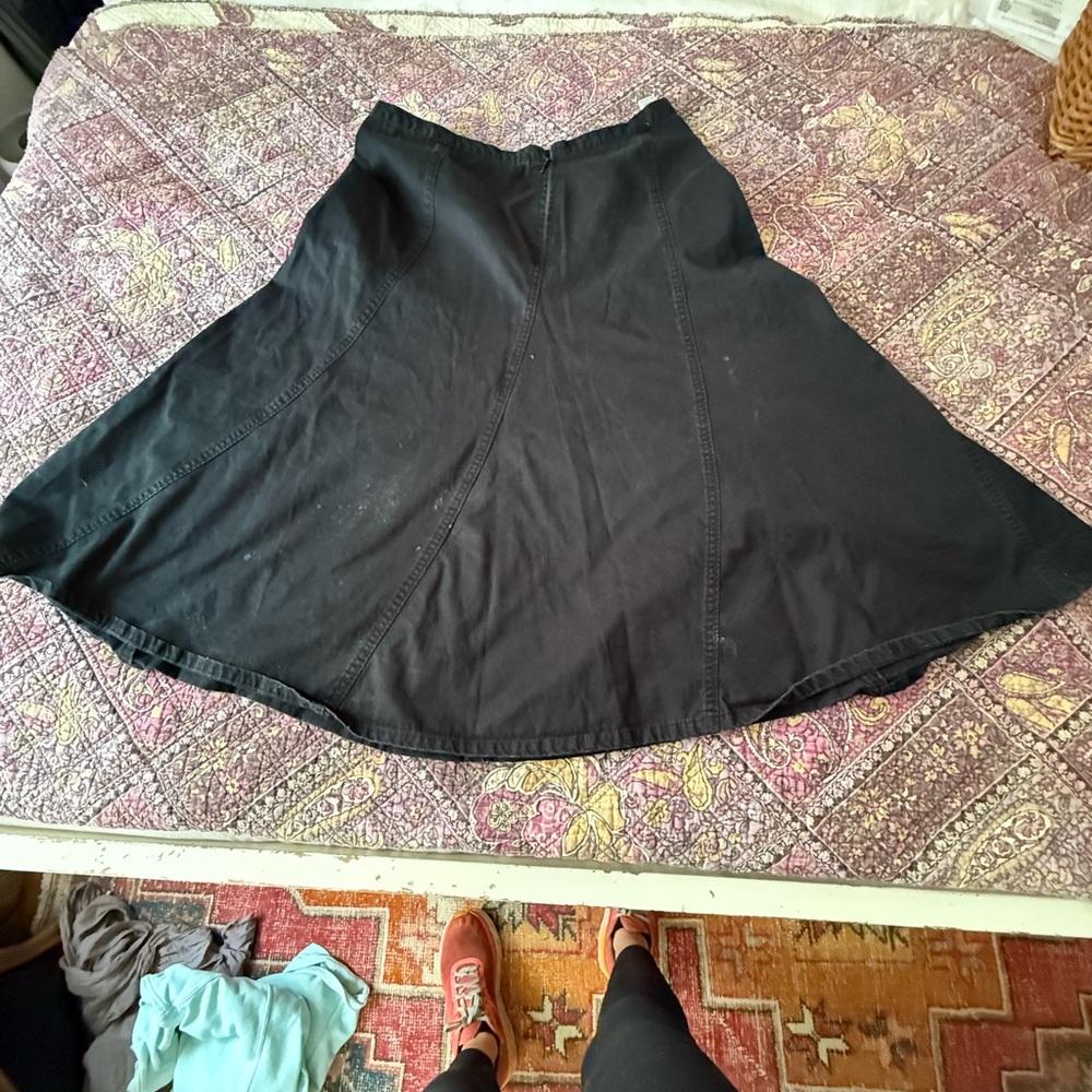 GAP Black Maxi Asymmetrical A-Line Skirt